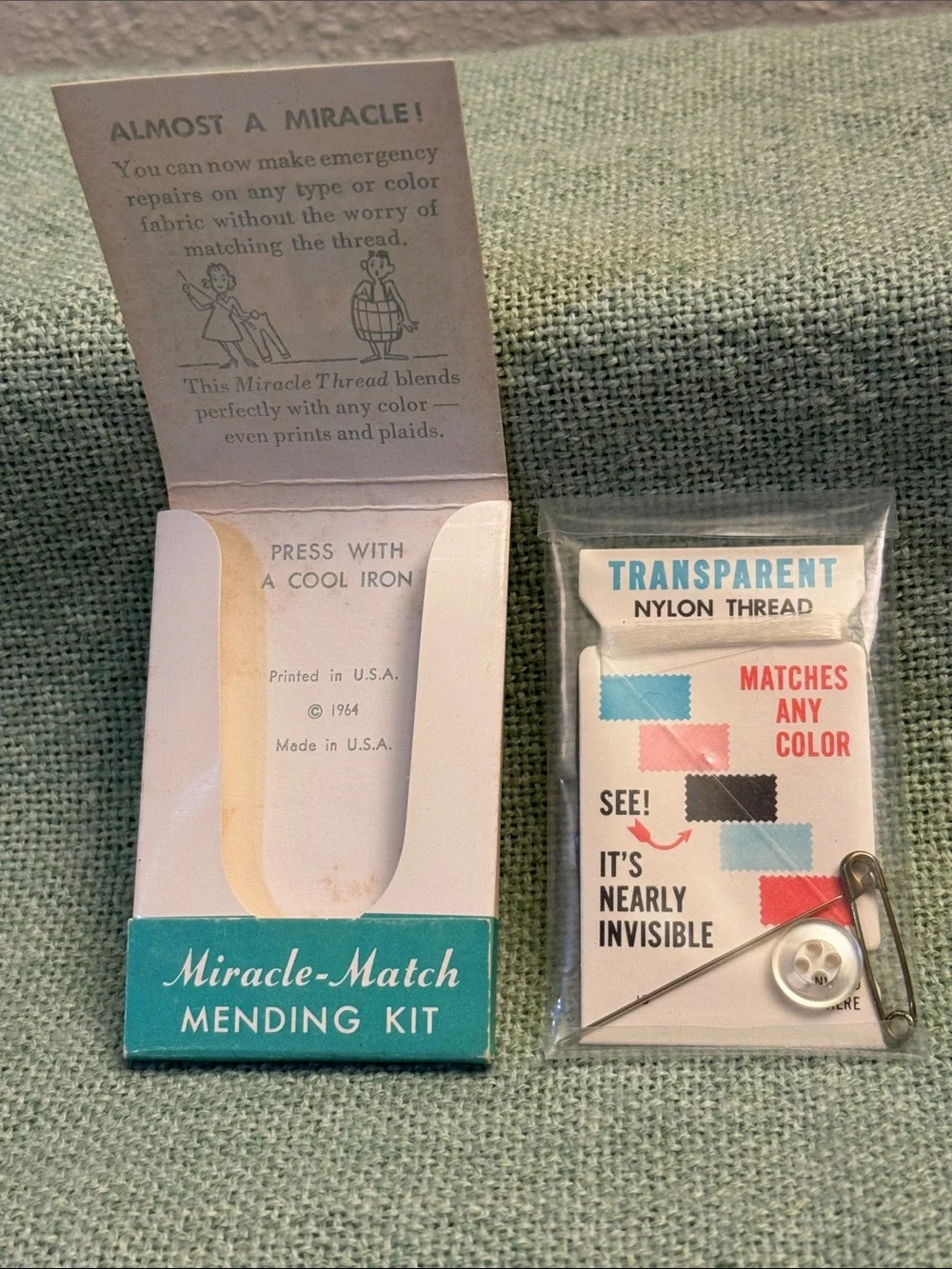 Two Iowa Vintage Advertising Sewing Ephemera
